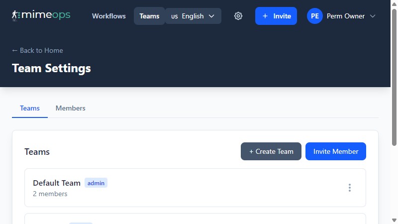 Team Dashboard Preview